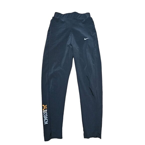 Nike Dri Fit Orange Theory Pants Womens S Black Gym Activewear Polyester Spandex - Picture 1 of 10